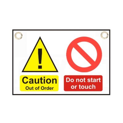 Caution Do not start Sign 150 x 225mm Caution Do not start Sign 150 x 225mm